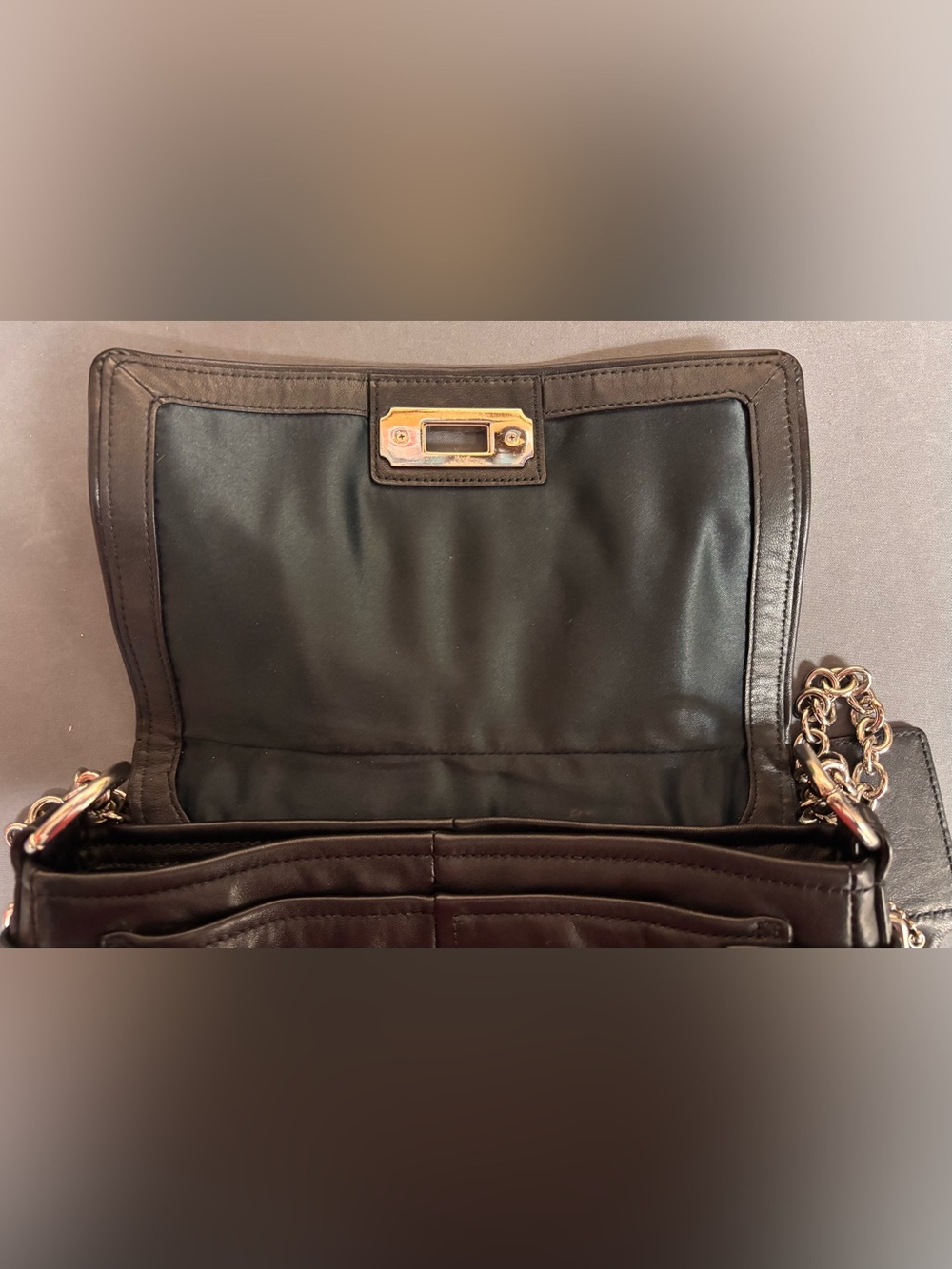 Coach Chelsea F17825 Turn Lock Flap Crossbody Shoulder Bag Purse Retail $325 - Picture 4 of 16